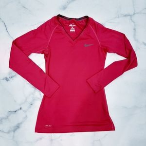 24. Nike Pro Dri-fit Pink Longsleeve Size Small